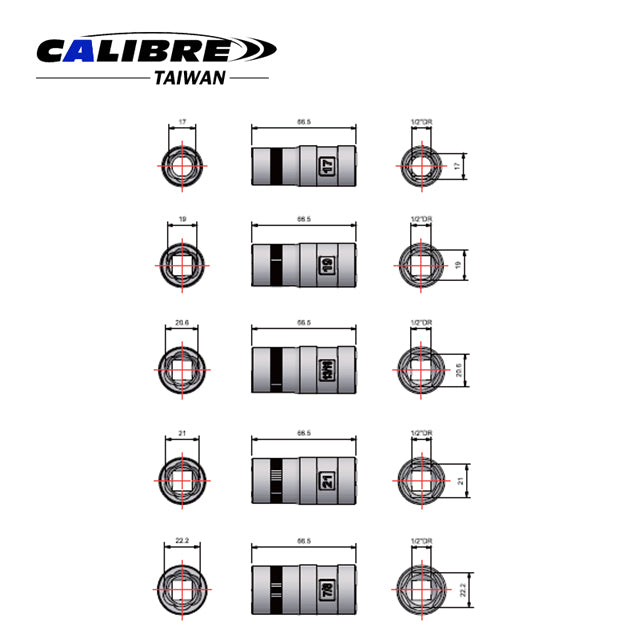 Twist Wheel Lug Nut Socket Set 