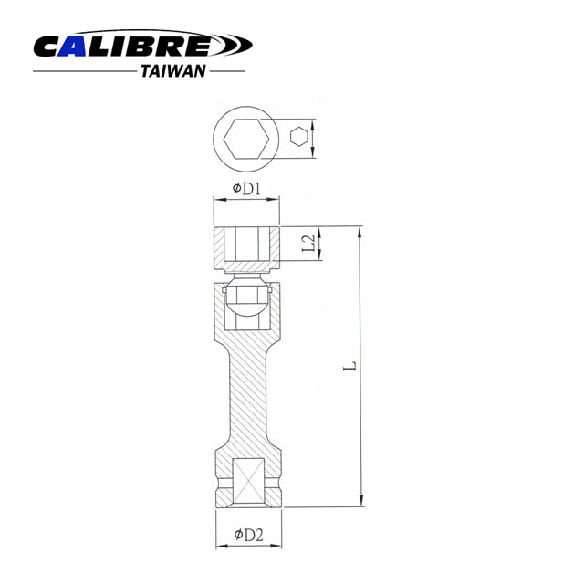 1/2” Dr METRIC Extension Impact Socket