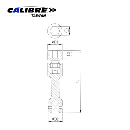 1/2” Dr METRIC Extension Impact Socket