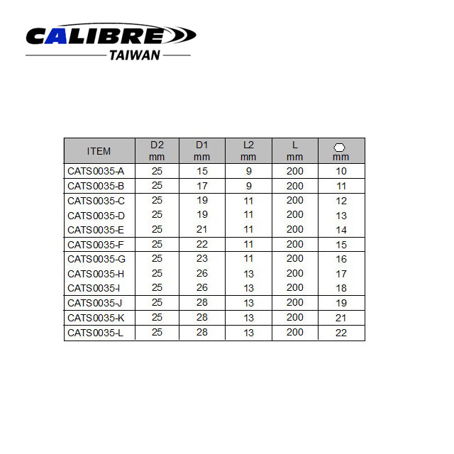 1/2” Dr METRIC Extension Impact Socket