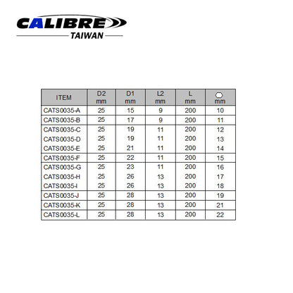 1/2” Dr METRIC Extension Impact Socket