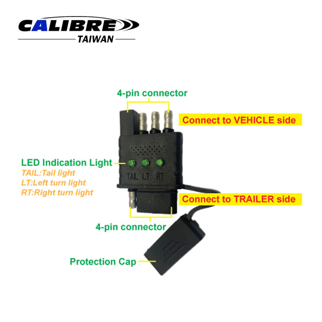 4-Pin Flat Trailer Wiring Towing Tester